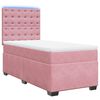 vidaXL Boxspringbett mit Matratze Rosa 90x190 cm Samt