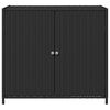 vidaXL Gartenschrank Schwarz 83x45x76 cm Poly Rattan