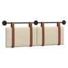 vidaXL H&auml;ngevorderseite Wandmontiert Creme 130 x 55 x 5 cm Antikes PU