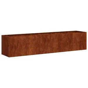 vidaXL Pflanzk&uuml;bel Rostig 200x40x40 cm Wetterfester Stahl