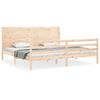 vidaXL Massivholzbett mit Kopfteil 200x200 cm