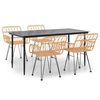 vidaXL 5-tlg. Garten-Essgruppe Poly Rattan