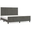 vidaXL Bettgestell ohne Matratze Dunkelgrau 160x200 cm Samt