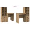 vidaXL Schreibtisch mit Schubladen 2 pcs Artisan-Eiche