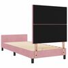 vidaXL Boxspringbett mit Kopfteil Rosa 90 x 200 cm Samt