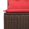 vidaXL 6-tlg. Garten-Sofagarnitur mit Kissen Braun Poly Rattan