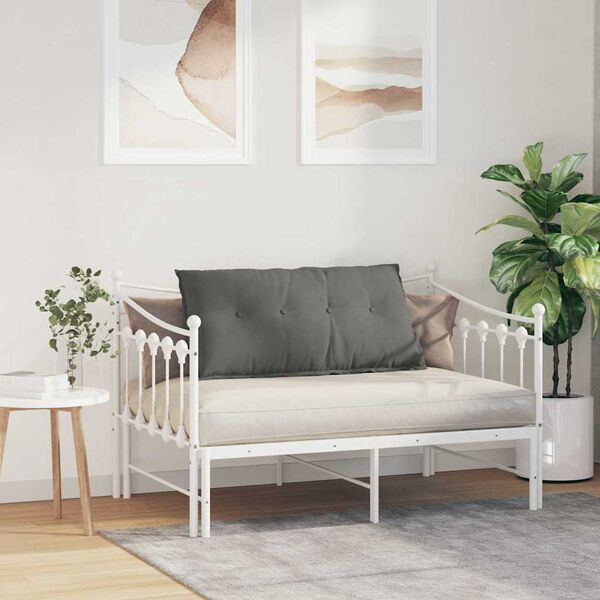 vidaXL R&uuml;ckenkissen Dunkelgrau 100 x 50 cm Mikrofaserstoff