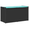 vidaXL Outdoor-Sitzbank mit Stauraum und Kissen Schwarz 100 cm