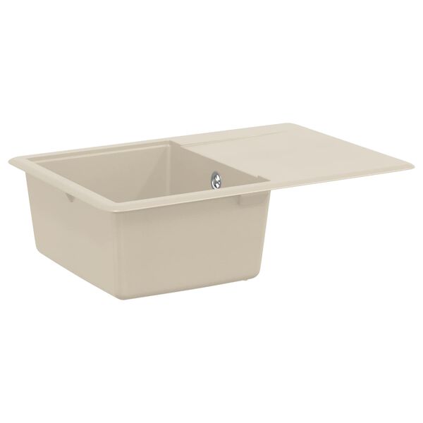 vidaXL Waschbecken Beige 670 x 460 mm 80% Quarz und 20% Harz