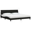 vidaXL Bett mit Matratze "Hanko" Schwarz 200x200 cm Stoff