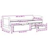 vidaXL Tagesbett mit 5 Schubladen ohne Matratze IRUN Schwarz 90x200cm