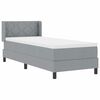 vidaXL Boxspringbett mit Matratze Hellgrau 200 x 80 cm Polyester
