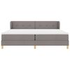 vidaXL Boxspringbett mit Matratze Taupe 200 x 200 cm Stoff