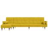 vidaXL Schlafsofa in L-Form Gelb 271x140x70 cm Samt
