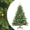 vidaXL K&uuml;nstlicher Weihnachtsbaum mit 150 LEDs Gr&uuml;n 150 cm PE und PVC