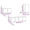 vidaXL TV-Schrank-Set 4 pcs Artisan-Eiche 30,5 x 30 x 60 cm
