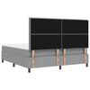 vidaXL Boxspringbett mit Matratze Hellgrau 180 x 200 cm Stoff