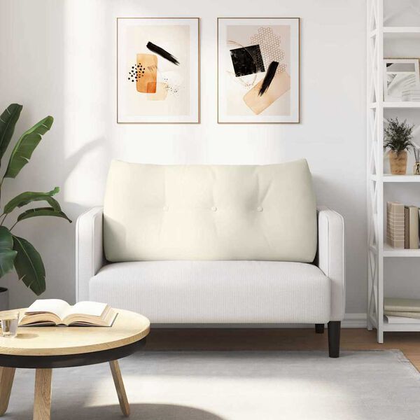 vidaXL R&uuml;ckenkissen Creme 100 x 24 x 50 cm Samt