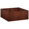 vidaXL St&uuml;tzmauer 4 stk. 100 x 100 x 40 cm Wetterfeststahl Rostoptik