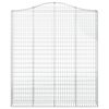 vidaXL Gabionen mit Hochbogen 8 Stk. 200x30x220/240cm Verzinktes Eisen