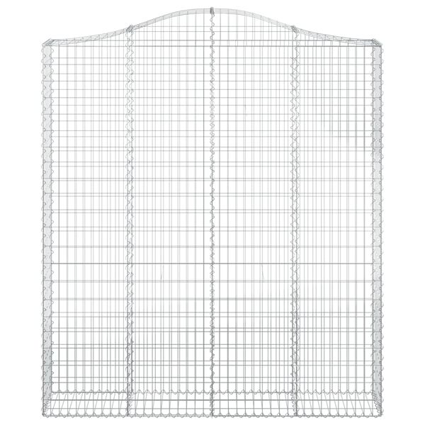vidaXL Gabionen mit Hochbogen 8 Stk. 200x30x220/240cm Verzinktes Eisen