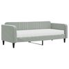 vidaXL Tagesbett mit Matratze Hellgrau 90x200 cm Samt