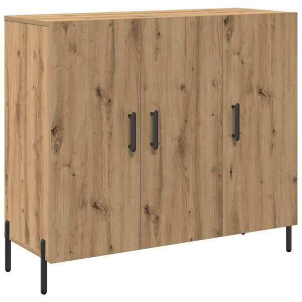 vidaXL Sideboard Artisan-Eiche 90 x 34 x 80 cm Holzwerkstoff