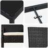 vidaXL Garten Essgruppe mit Kissen 9 pcs Schwarz Poly-Rattan