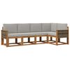 vidaXL Outdoor-Sofagarnitur 5 stk. Natur und Hellgrau Polyester