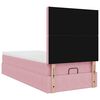 vidaXL Ottoman-Bett mit Matratzen & LEDs Rosa 90x200 cm Samt