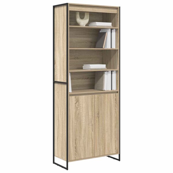 vidaXL Hohe Schr&auml;nke 2 pcs Sonoma 79 x 36 x 200 cm Holzwerkstoff