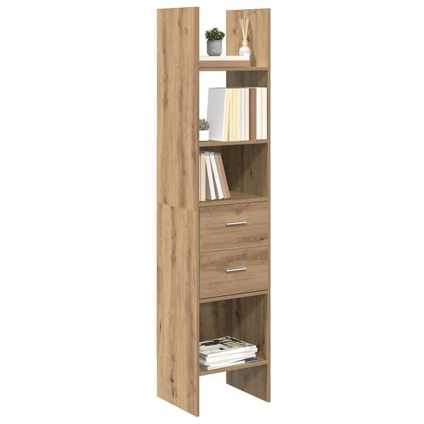 vidaXL B&uuml;cherregal Artisan-Eiche 40 x 35 x 180 cm Holzwerkstoff