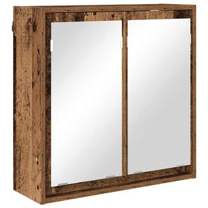 vidaXL Badezimmerspiegelschrank Altholz 60 x 20 x 60 cm Holzwerkstoff