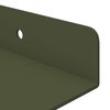 vidaXL Schwebendes Regal 2 pcs Olive Gr&uuml;n 80 x 9 x 2,5 cm Stahl