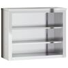 vidaXL K&uuml;chen-Wandschrank mit Ablagen Edelstahl
