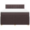 vidaXL Boxspringbett mit Matratze Dunkelbraun 140x190 cm Stoff
