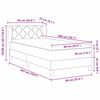 vidaXL Boxspringbett mit Matratze Hellgrau 90 x 200 cm Samt