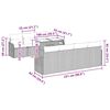 vidaXL Garten-Sofa-Set mit Kissen mit Speicher 9 pcs Beige Poly Rattan