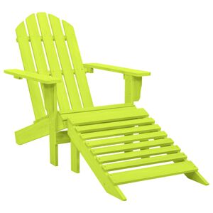 vidaXL Adirondack-Gartenstuhl mit Fu&szlig;teil Massivholz Tanne Gr&uuml;n