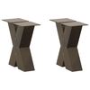 vidaXL Couchtischbeine X-Form 2 Stk. Naturstahl 40x(30-31) cm Stahl