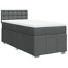 vidaXL Boxspringbett mit Matratze Dunkelgrau 80x200 cm Stoff