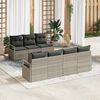 vidaXL Gartensofa-set 8 pcs Hellgrau und Dunkelgrau Poly-Rattan