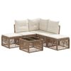 vidaXL Gartensofa-set 6 pcs Beige Poly-Rattan
