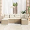 vidaXL Sofa Set mit Kissen 8 pcs Beige und Creme Poly-Rattan
