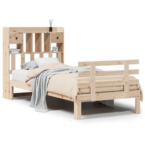 vidaXL B&uuml;cherregalbett ohne Matratze 75x190 cm Massivholz Kiefer