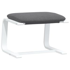 vidaXL Fu&szlig;hocker Dunkelgrau 51x41x40 cm Stoff