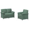vidaXL Sofa Set 2 stk. Meergr&uuml;n Samt