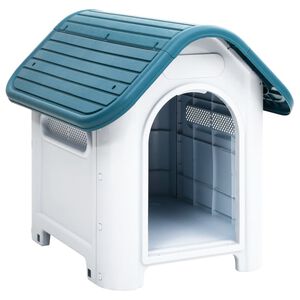 vidaXL Hundeh&uuml;tte Blau 59x75x66 cm Polypropylen