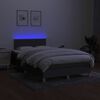 vidaXL Boxspringbett mit Matratze & LED Dunkelgrau 120x190 cm Stoff