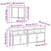 vidaXL Badezimmerm&ouml;bel-Set mit Regal 3 pcs Schwarz Holzwerkstoff